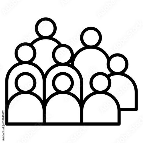 Group Of People Line Icon