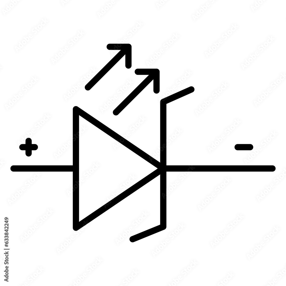 Light Emitting Diode Line Icon Light Emitting Diode Line Icon