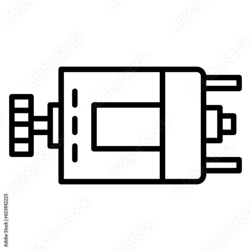 Dc Motor Line Icon