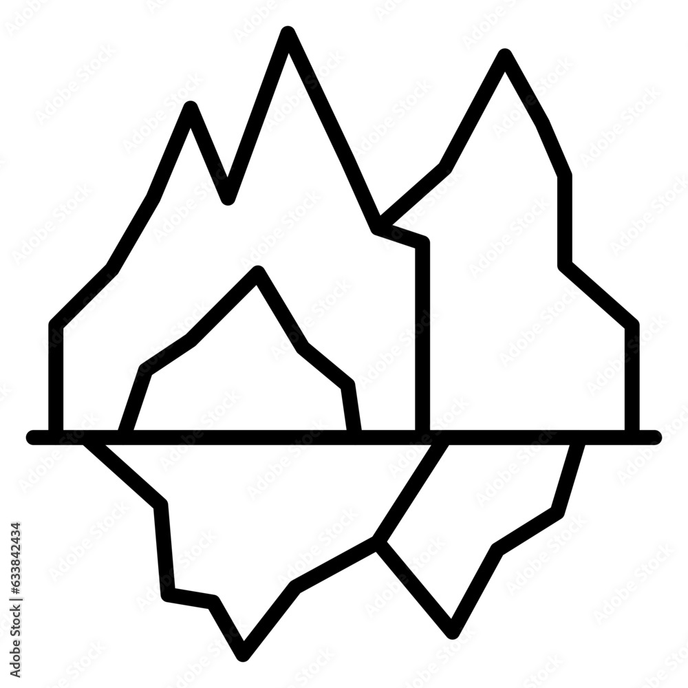 Glacier Line Icon Glacier Line Icon