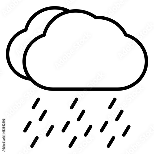 Heavy Rain Line Icon