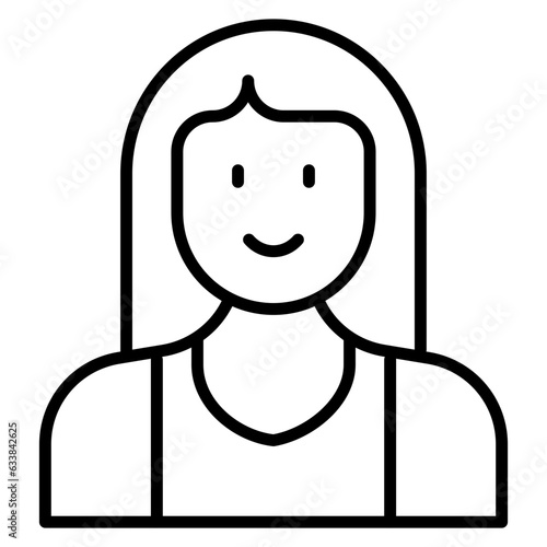 Sportswoman Line Icon