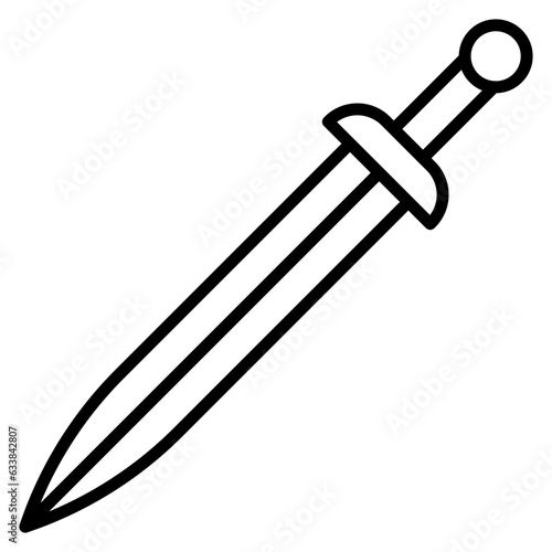 Viking Sword Line Icon