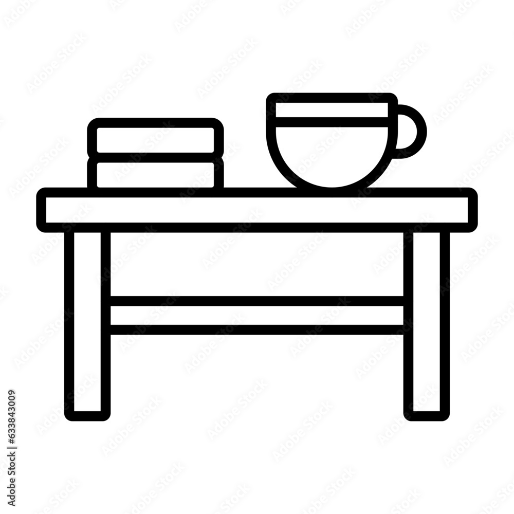 Break Area Line Icon Break Area Line Icon