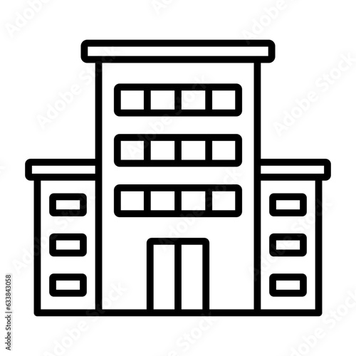 Office Building Line Icon