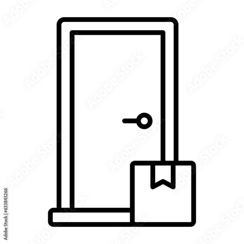 Delivery On Doorstep Line Icon