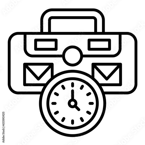 Working Hours Line Icon