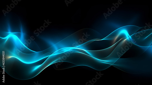 Abstract blue waves, dynamic background