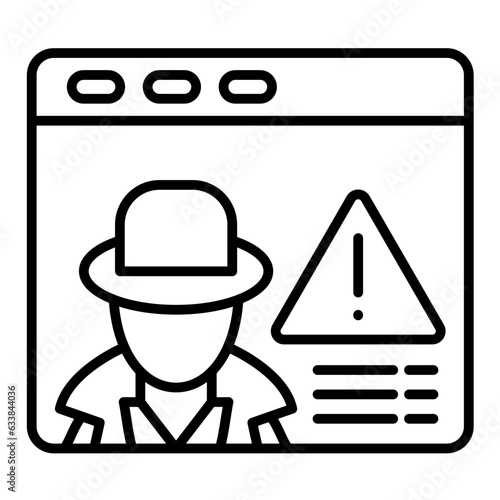 Cybercrime Line Icon