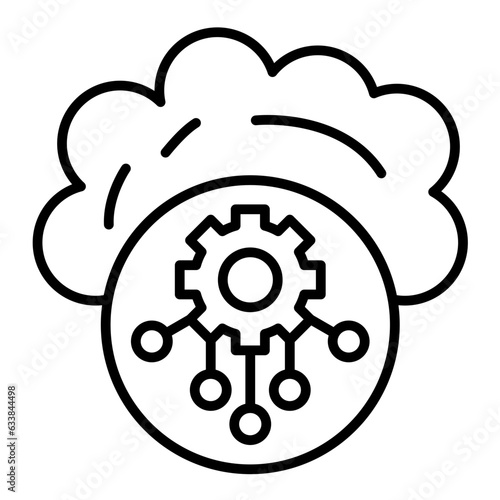 Cloud Services Line Icon