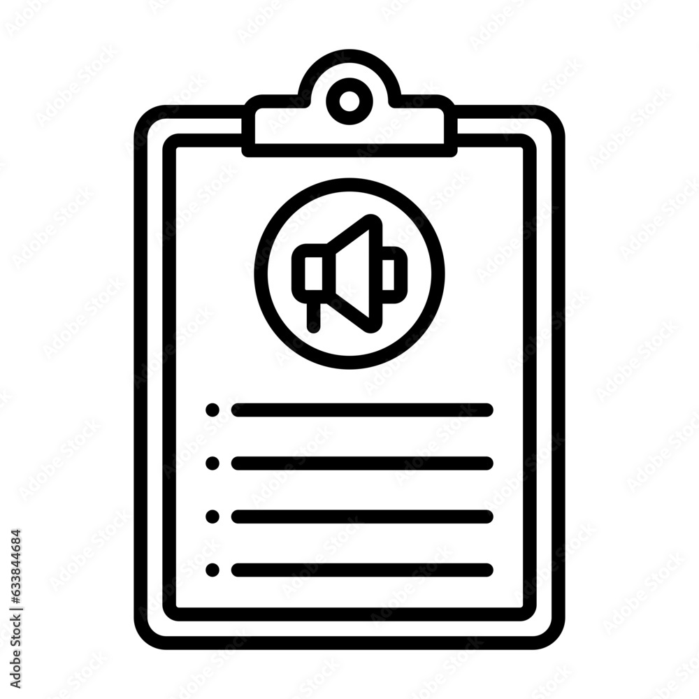 Market List Line Icon Market List Line Icon