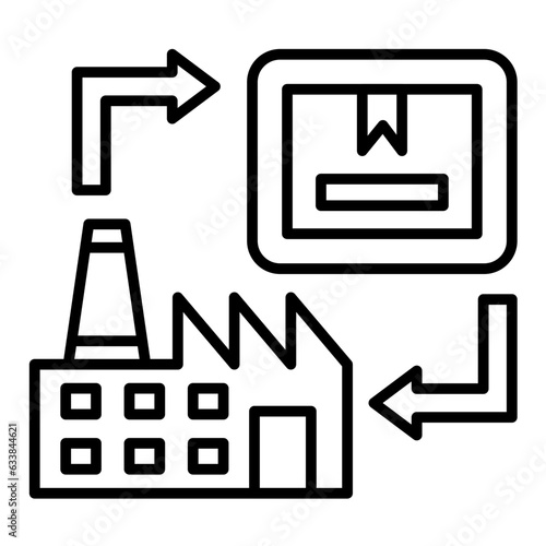Product Remanufacturing Line Icon