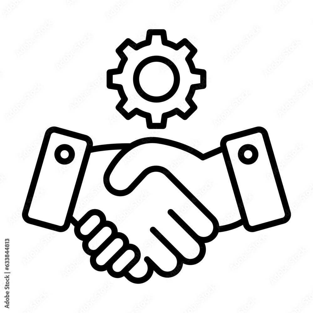 Customer Relationship Management Line Icon Customer Relationship Management Line Icon