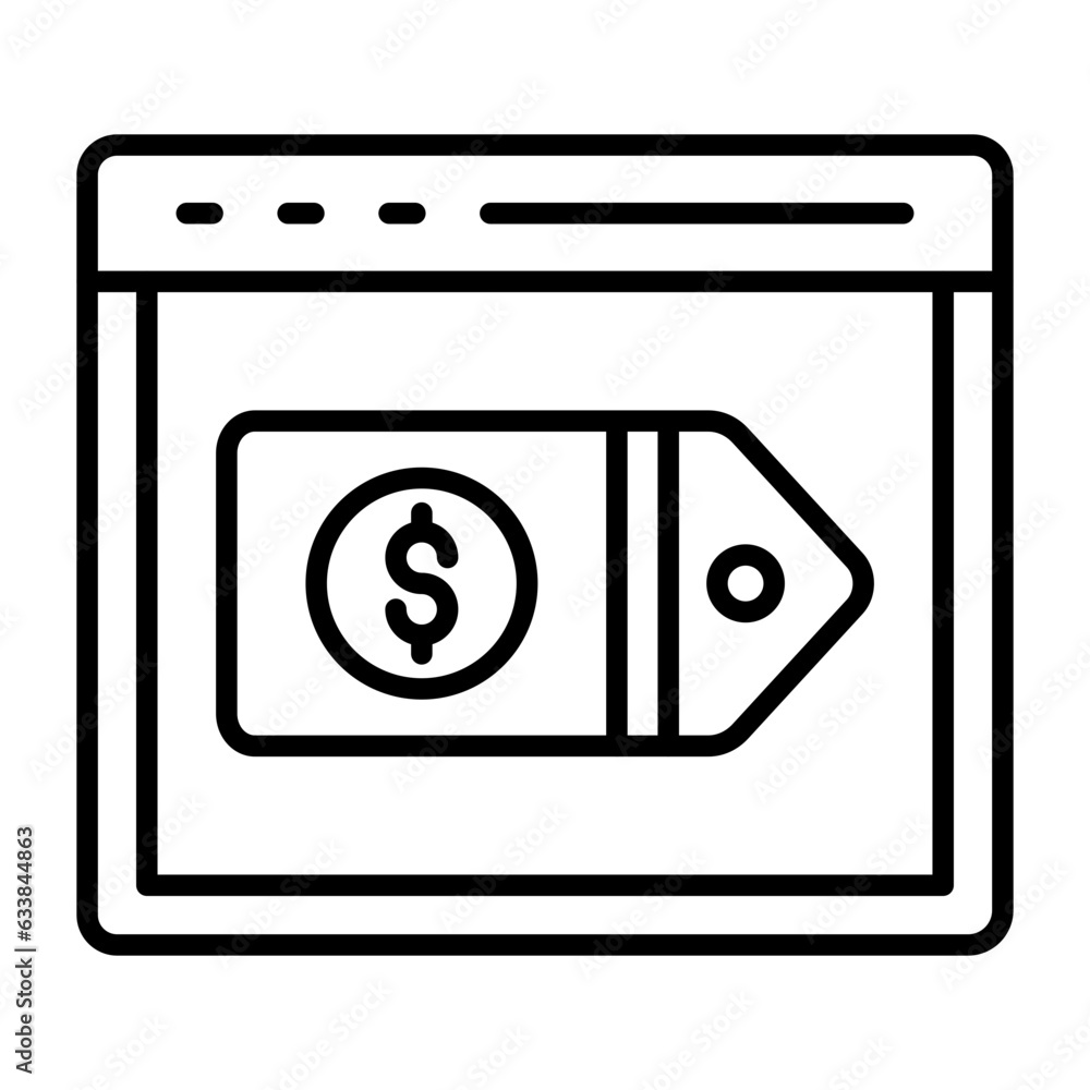 Marketing Attribution Line Icon Marketing Attribution Line Icon