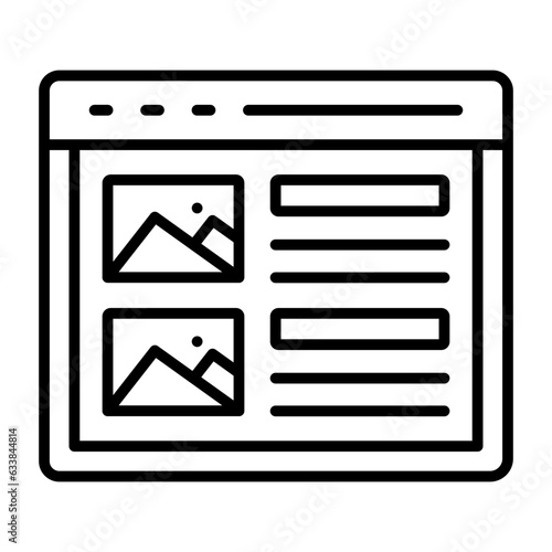 Native Advertising Line Icon