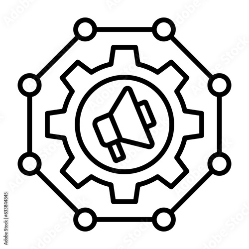 Marketing Resource Management Line Icon