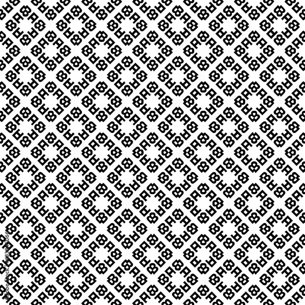Fototapeta premium Black and white seamless abstract pattern. Background and backdrop. Grayscale ornamental design. Mosaic ornaments. Vector graphic illustration. EPS10.