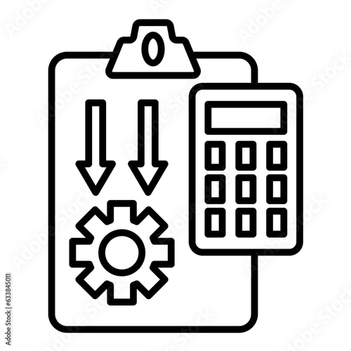 Internal Accounting Line Icon