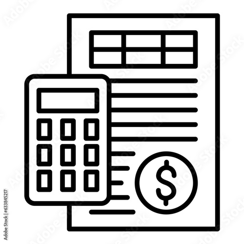 Accounting Line Icon