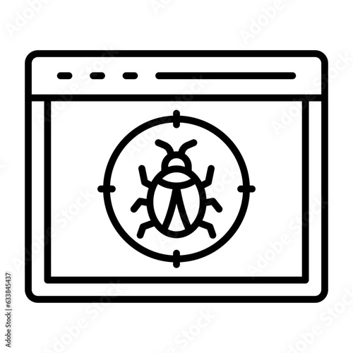 Bug Line Icon
