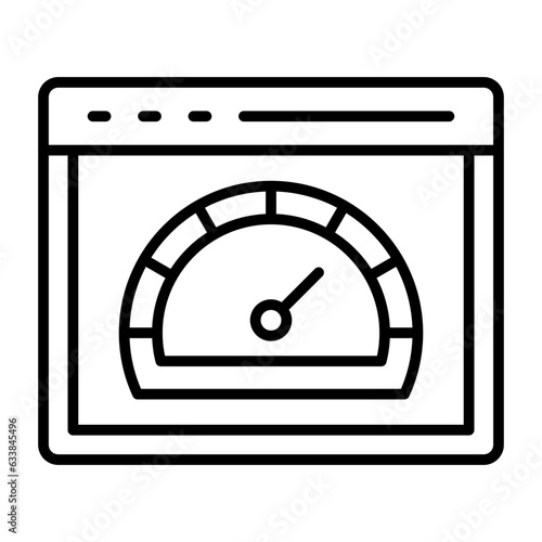 Bandwidth Line Icon