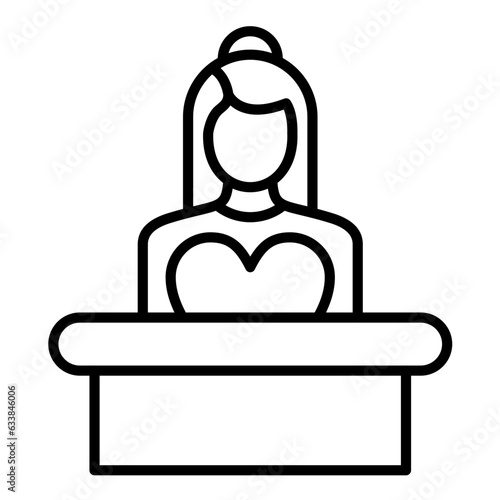 Independent Contractor Line Icon