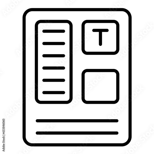 Editorial Line Icon