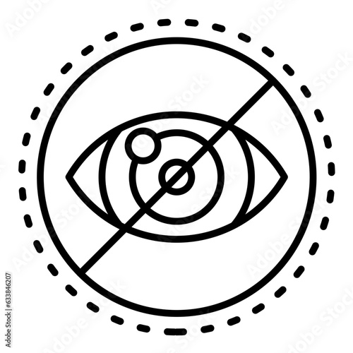 Legal Blindness Line Icon