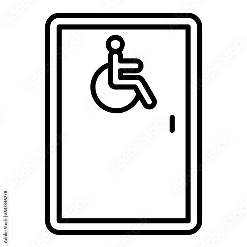 Wheelchair Accessible Line Icon photo