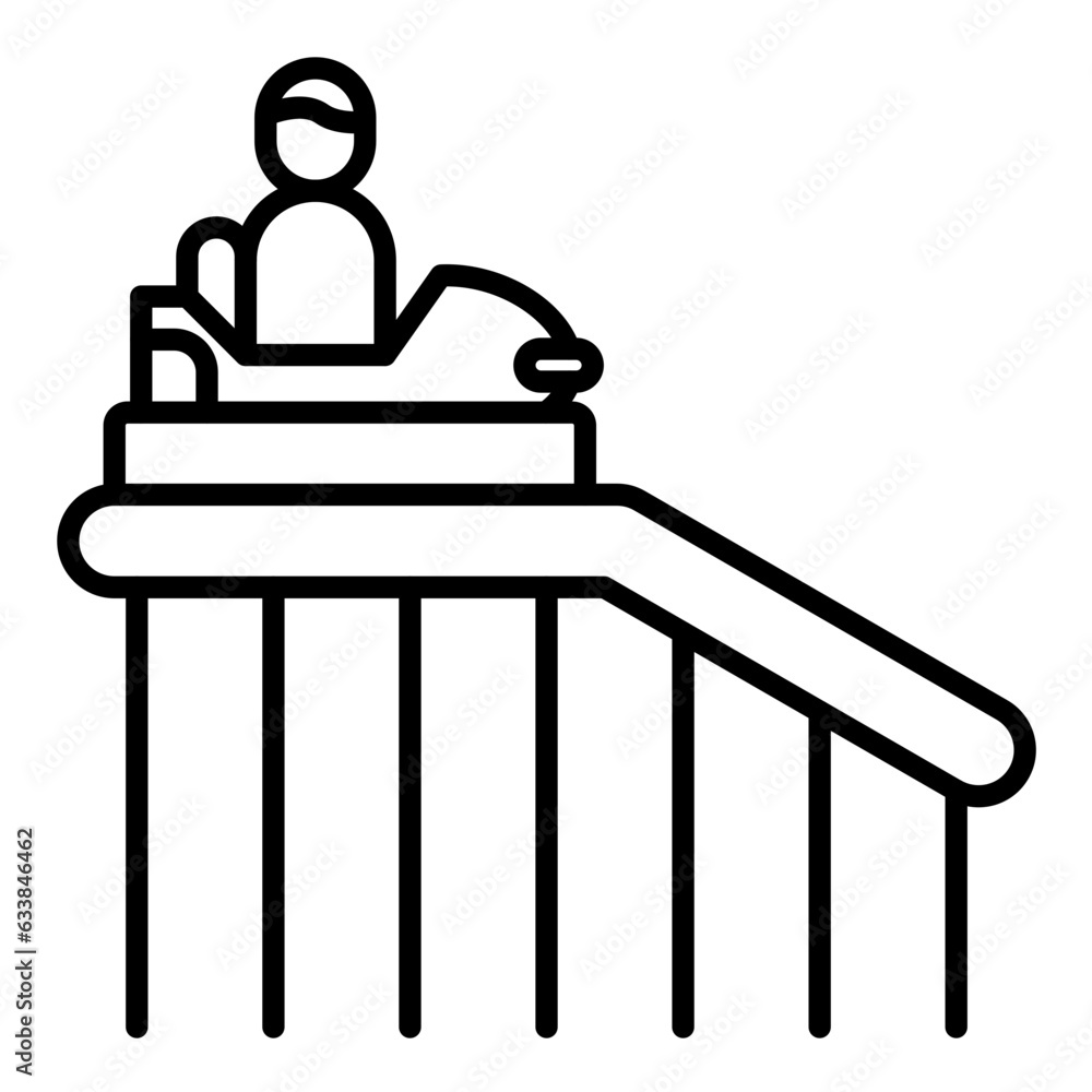 Thrill Ride Line Icon Thrill Ride Line Icon