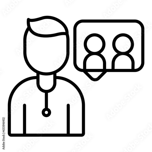 Carer Line Icon
