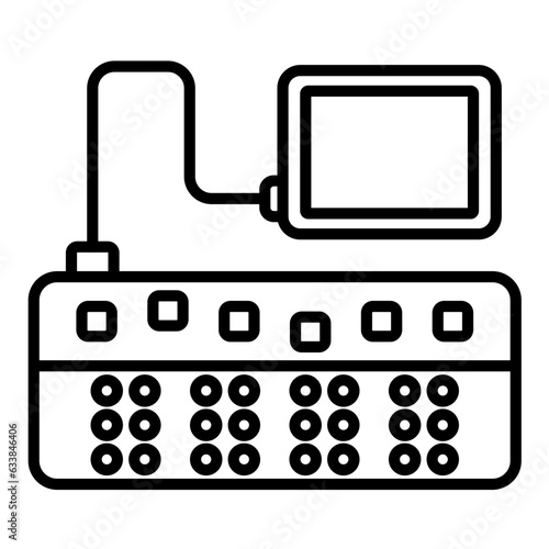 Braille Keyboard Line Icon