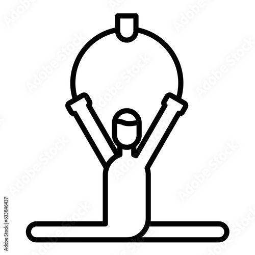 Trapeze Artist Line Icon