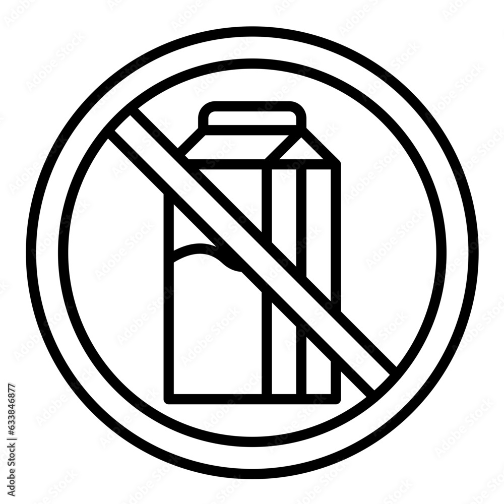Food Intolerances Line Icon Food Intolerances Line Icon