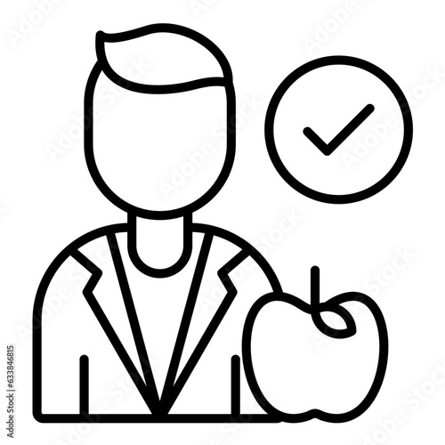 Rational Nutrition Line Icon