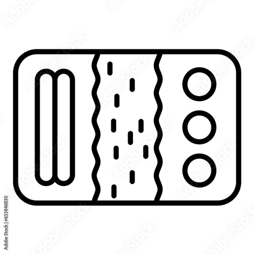 Meal Prep Line Icon