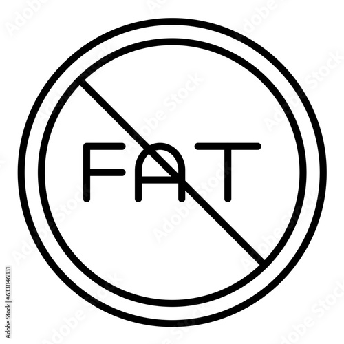 Low Fat Diet Line Icon