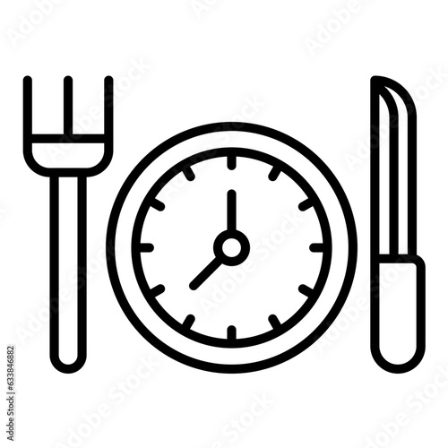 Eating Slowly Line Icon