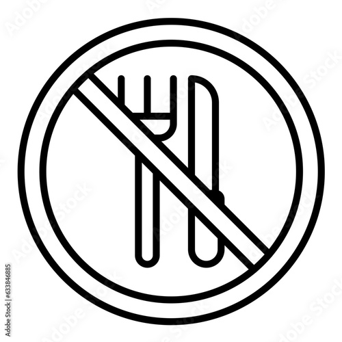 Fasting Line Icon
