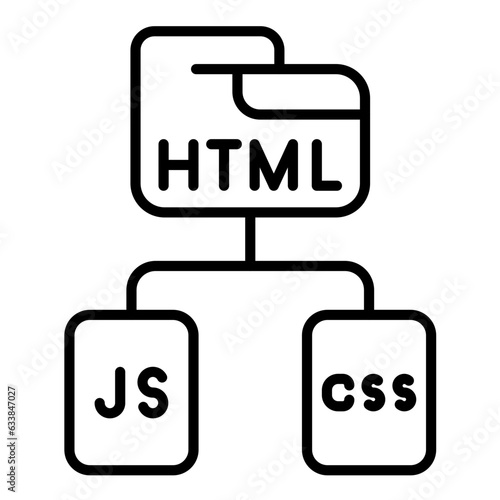 Html Js Css Line Icon