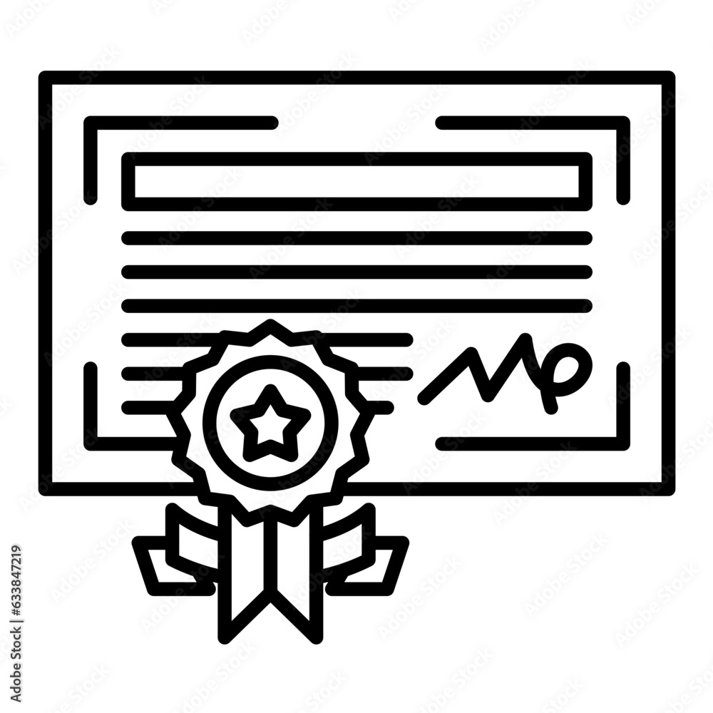 Diploma Line Icon Diploma Line Icon