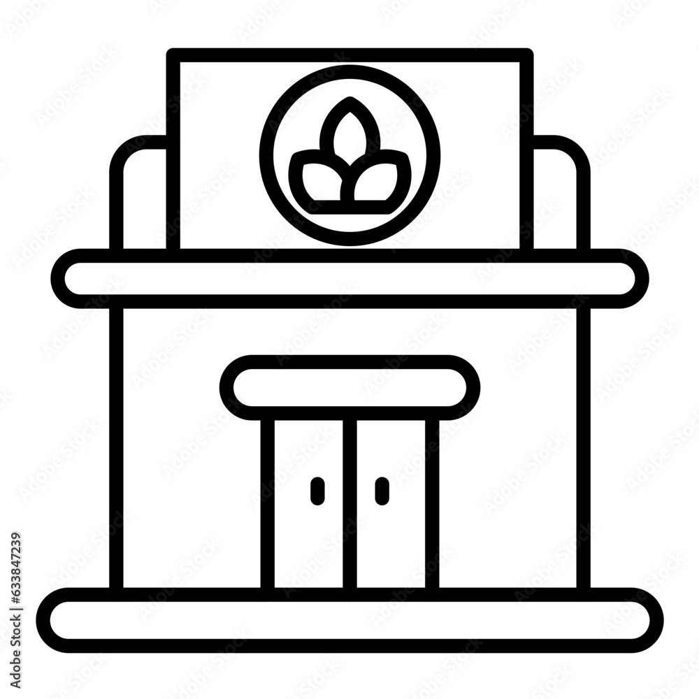 Spa Resort Line Icon Spa Resort Line Icon