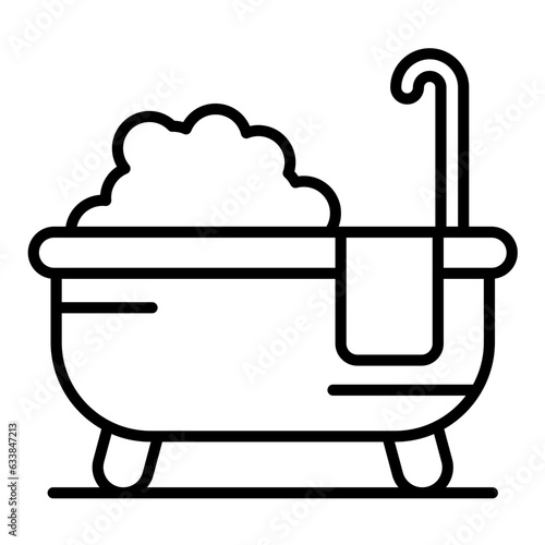 Thermal Bath Line Icon