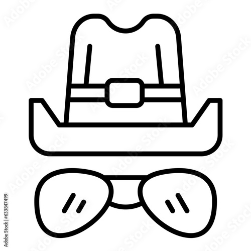 Men Accessories Line Icon