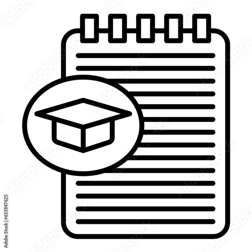 Student Notes Line Icon