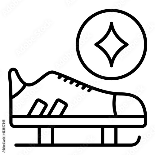 Skates Sharpening Line Icon