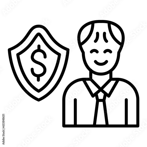 Retirement Plan Line Icon