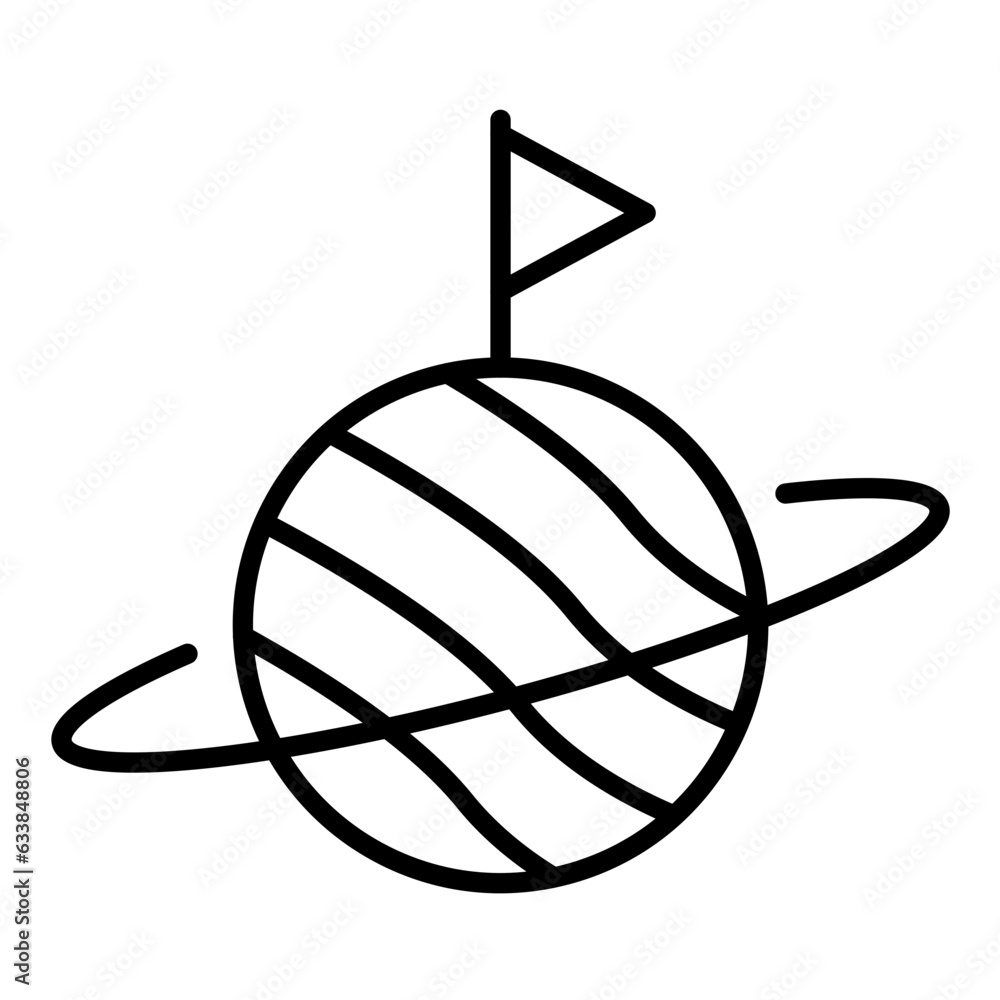 Space Colonization Line Icon Space Colonization Line Icon