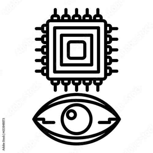 Eye Augmentation Line Icon