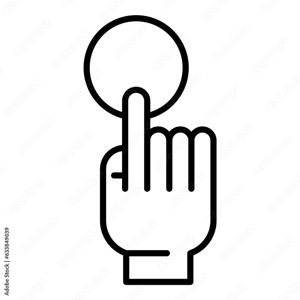 Gesture Control Line Icon Gesture Control Line Icon